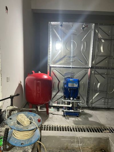 Düzce'de paslanmaz su deposu ve hidrofor grubu kurulumu